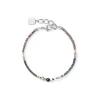 COEUR DE LION Edelsteinarmbänder-Armband Amulett Kleine Kristalle & Gestreifter Onyx Grau-Kristall