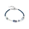 COEUR DE LION Echter Stein-Armband Atlantis Spheres Silber-Blau