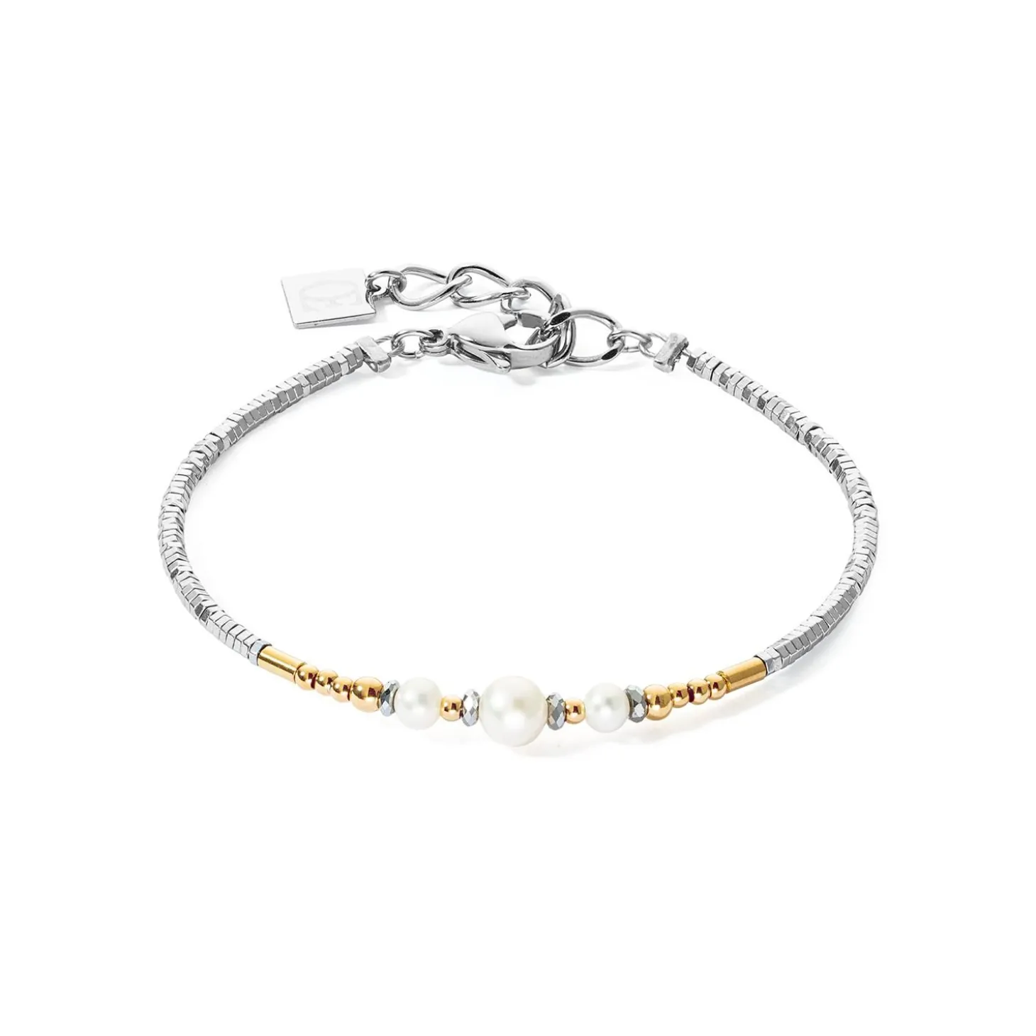 COEUR DE LION Perlenarmbänder-Armband Classic Princess Süßwasserperlen Bicolor