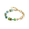 COEUR DE LION Geocube® Tone&In&Tone-Armband Festliche Schicht Grün