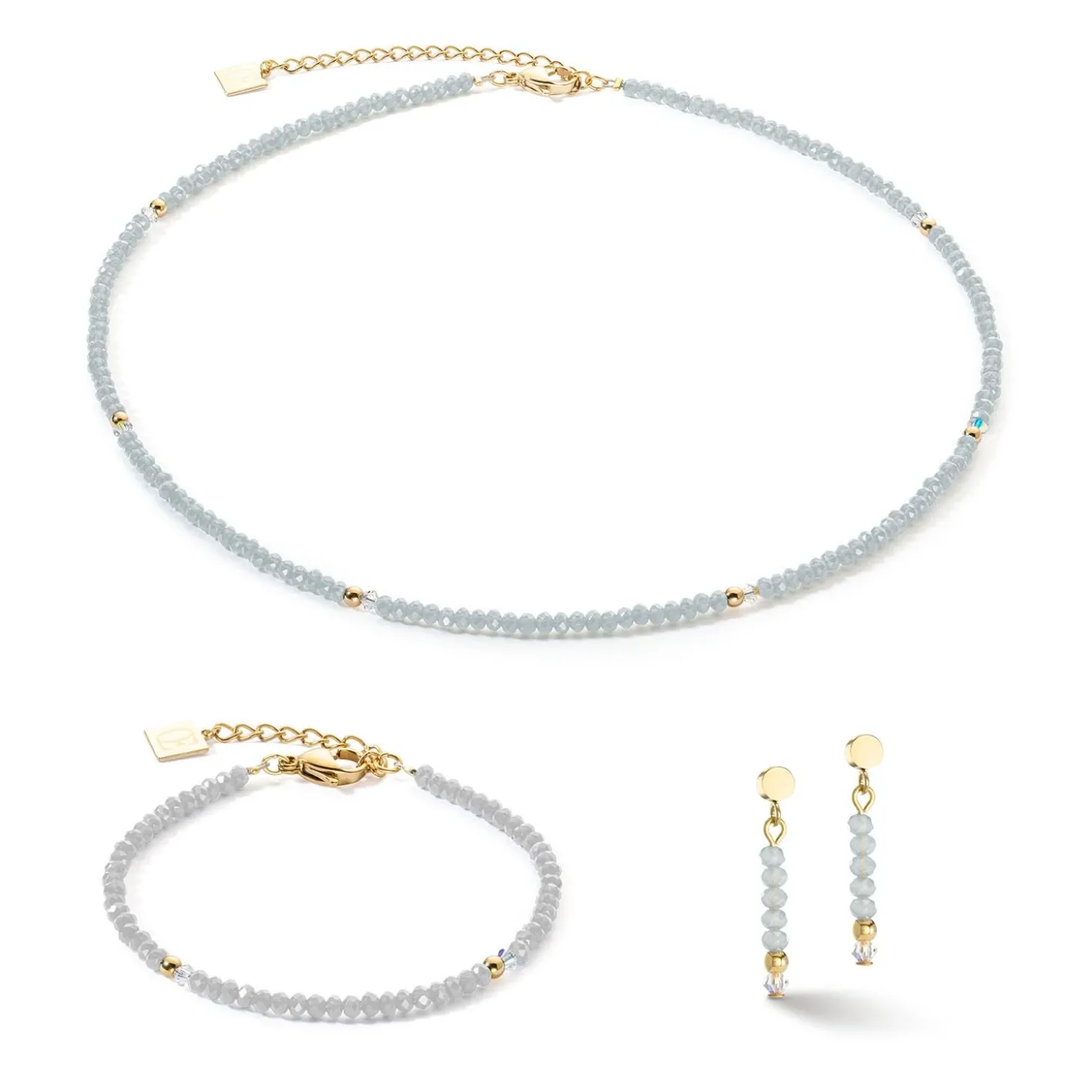 COEUR DE LION Mix&And&Match-Armbänder-Armband Little Twinkle Gold-Eisblau