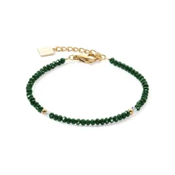 COEUR DE LION Mix&And&Match-Armbänder-Armband Little Twinkle Gold-Dunkelgrün