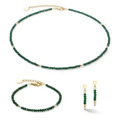 COEUR DE LION Mix&And&Match-Armbänder-Armband Little Twinkle Gold-Dunkelgrün