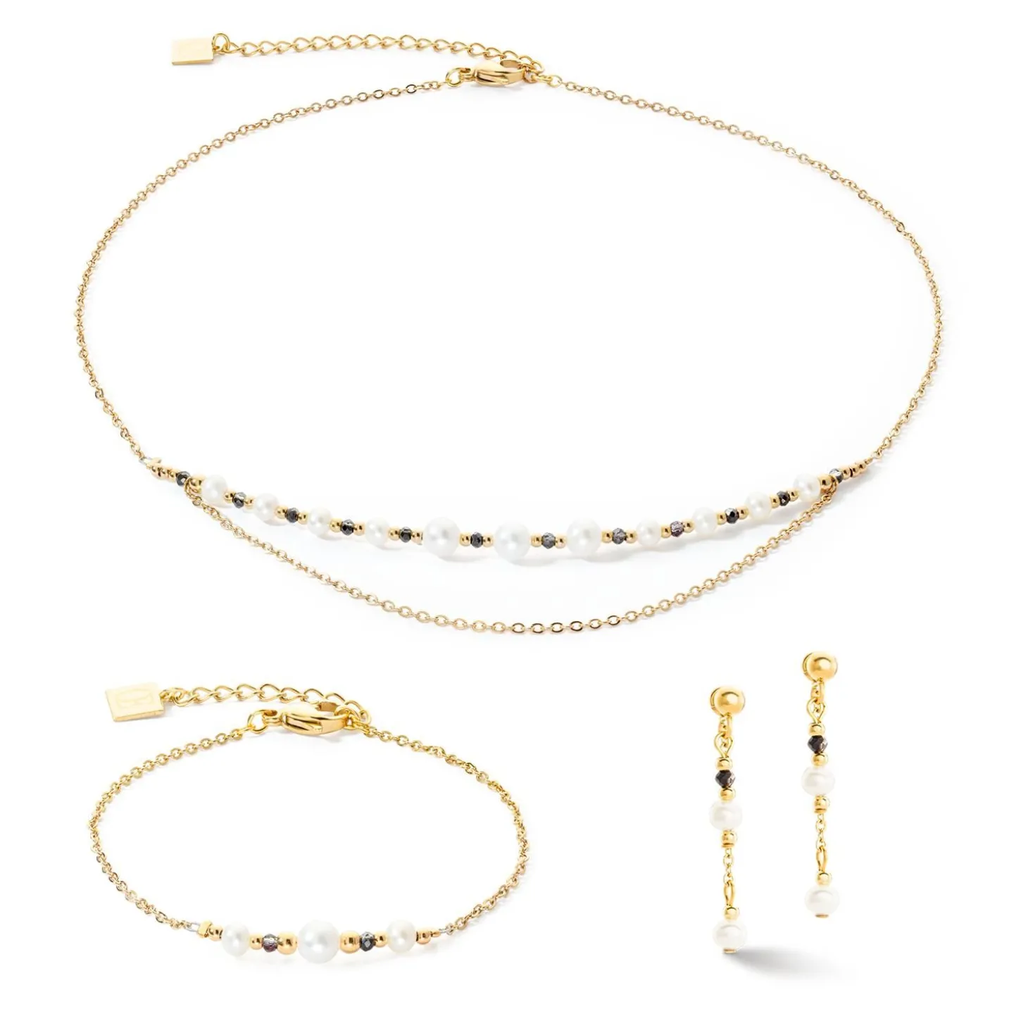 COEUR DE LION Perlenarmbänder-Armband Modern Princess Süßwasserperlen Gold