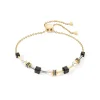 COEUR DE LION Perlenarmbänder-Armband Mysterious Cubes & Pearls Gold-Schwarz