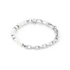 COEUR DE LION Männer-Armband Pearls Fusion Gliederkette Weiß