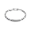 COEUR DE LION Männer-Armband Precious Cubes & Chain Weiß-Silber