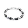 COEUR DE LION Edelsteinarmbänder-Armband Precious Cubes Schwarz-Silber
