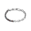 COEUR DE LION Unisex Edition-Armband Precious Fusion Gliederkette Braun-Silber