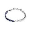 COEUR DE LION Edelsteinarmbänder-Armband Precious Fusion Link Chain Blau-Silber
