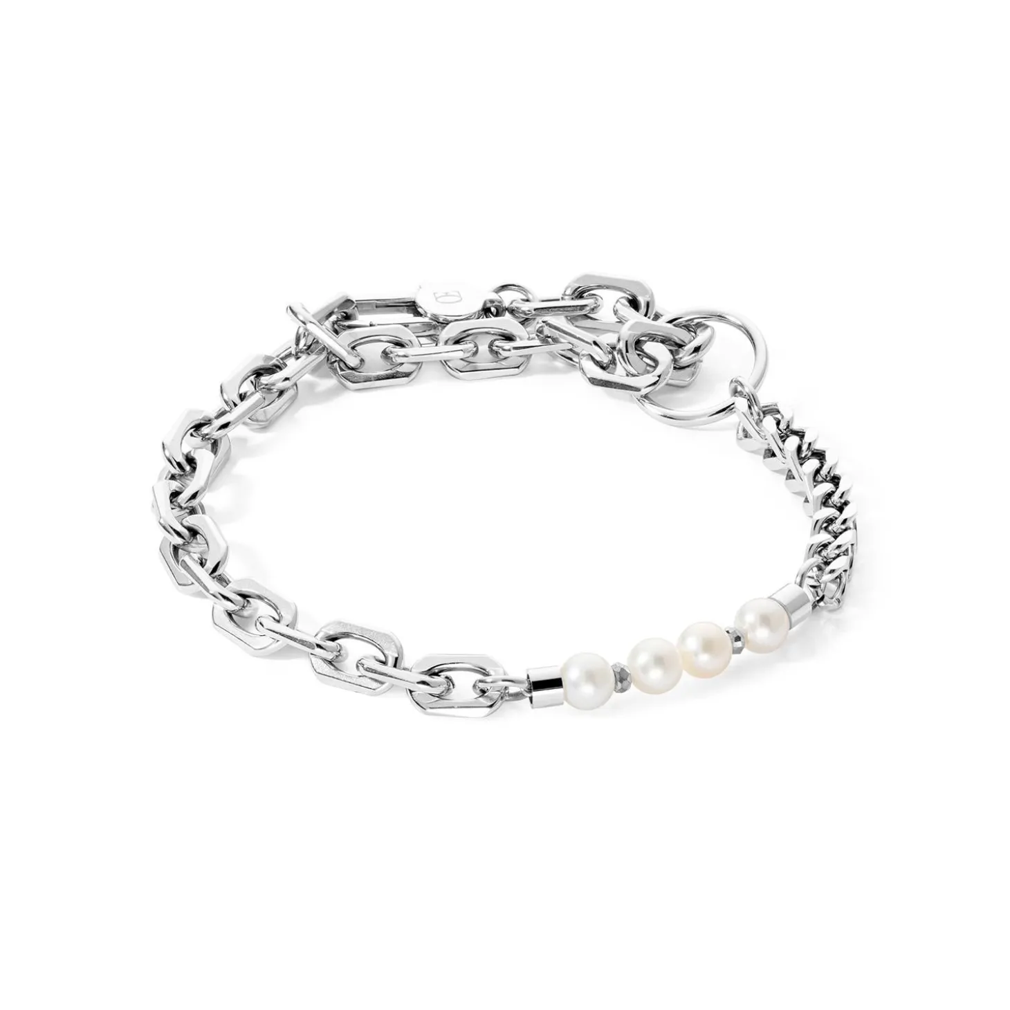 COEUR DE LION Perlenarmbänder-Armband Shape Shifter Süßwasserperlen Silber