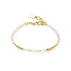 COEUR DE LION Mix&And&Match-Armbänder-Armband Tropfen Süßwasserperlen Gold