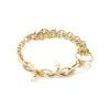 COEUR DE LION Perlenarmbänder-Armband Y Navette Süßwasserperlen Gold