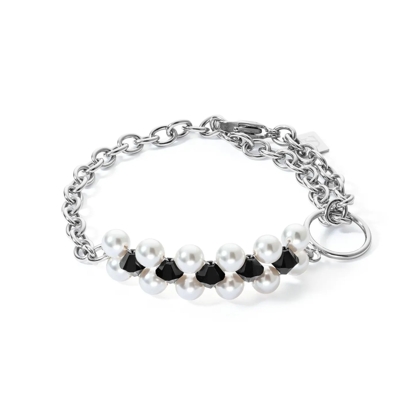 COEUR DE LION Kristallarmbänder-Armband-Choker Mysterious Silber-Schwarz