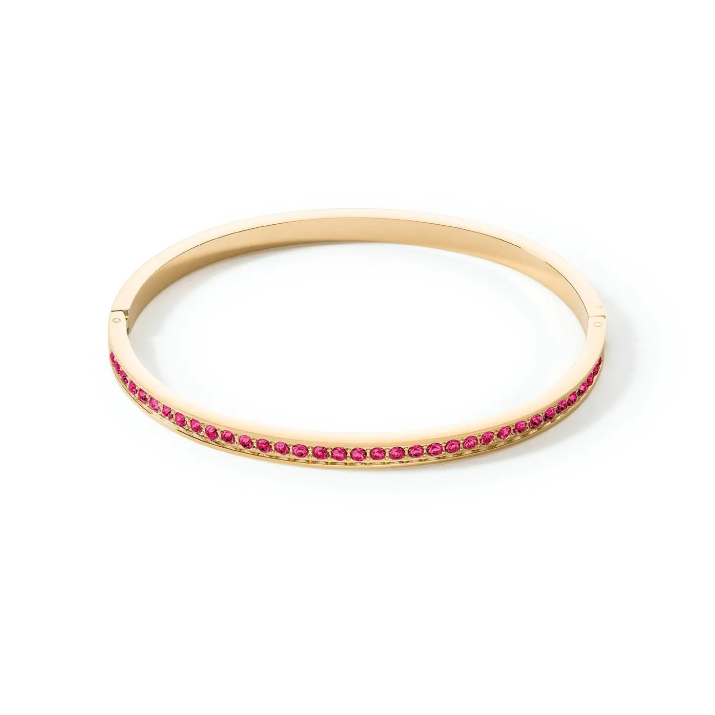 COEUR DE LION Armreifen-Armreif Edelstahl & Kristalle Gold Pink 19