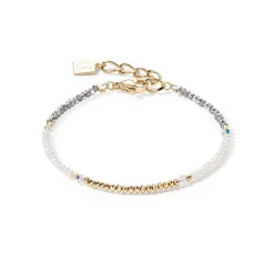 COEUR DE LION Kristallarmbänder-Brillantes quadratisches Armband Gold-Kristall