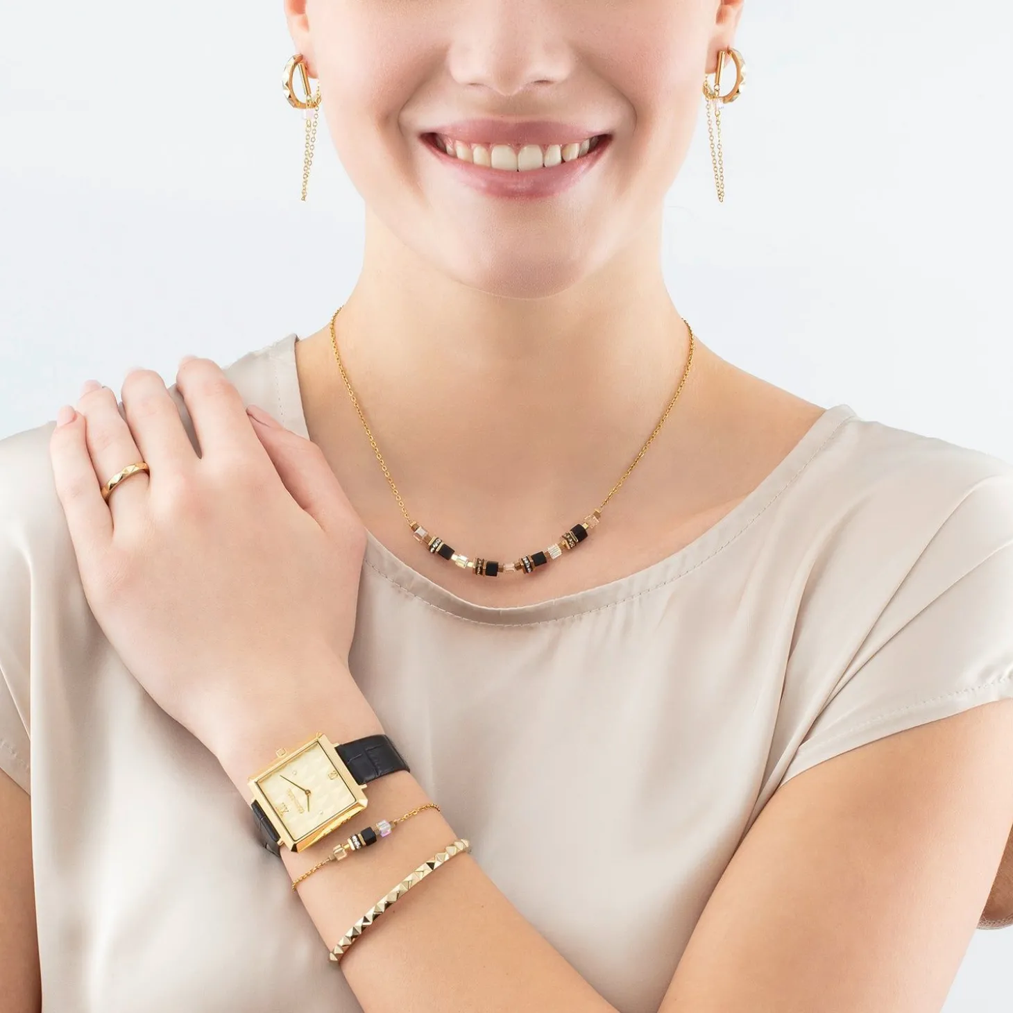 COEUR DE LION Ohrstecker-Creolen Spikes 23 Gold
