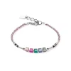 COEUR DE LION Mix&And&Match-Armbänder-Cube Story Minimalistisches funkelndes Armband mehrfarbig im Jugendstil