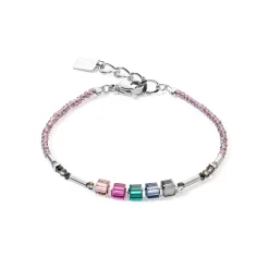 COEUR DE LION Kristallarmbänder-Cube Story Minimalistisches funkelndes Armband mehrfarbig im Jugendstil