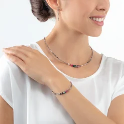 COEUR DE LION Kristallarmbänder-Cube Story Minimalistisches funkelndes Armband mehrfarbig im Jugendstil