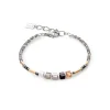 COEUR DE LION Kristallarmbänder-Cube Story Minimalistisches funkelndes Armband Graugold