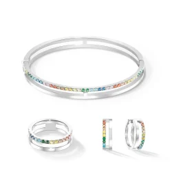 COEUR DE LION Armreifen-Eternal Unity Armreif Silber-Mehrfarbig