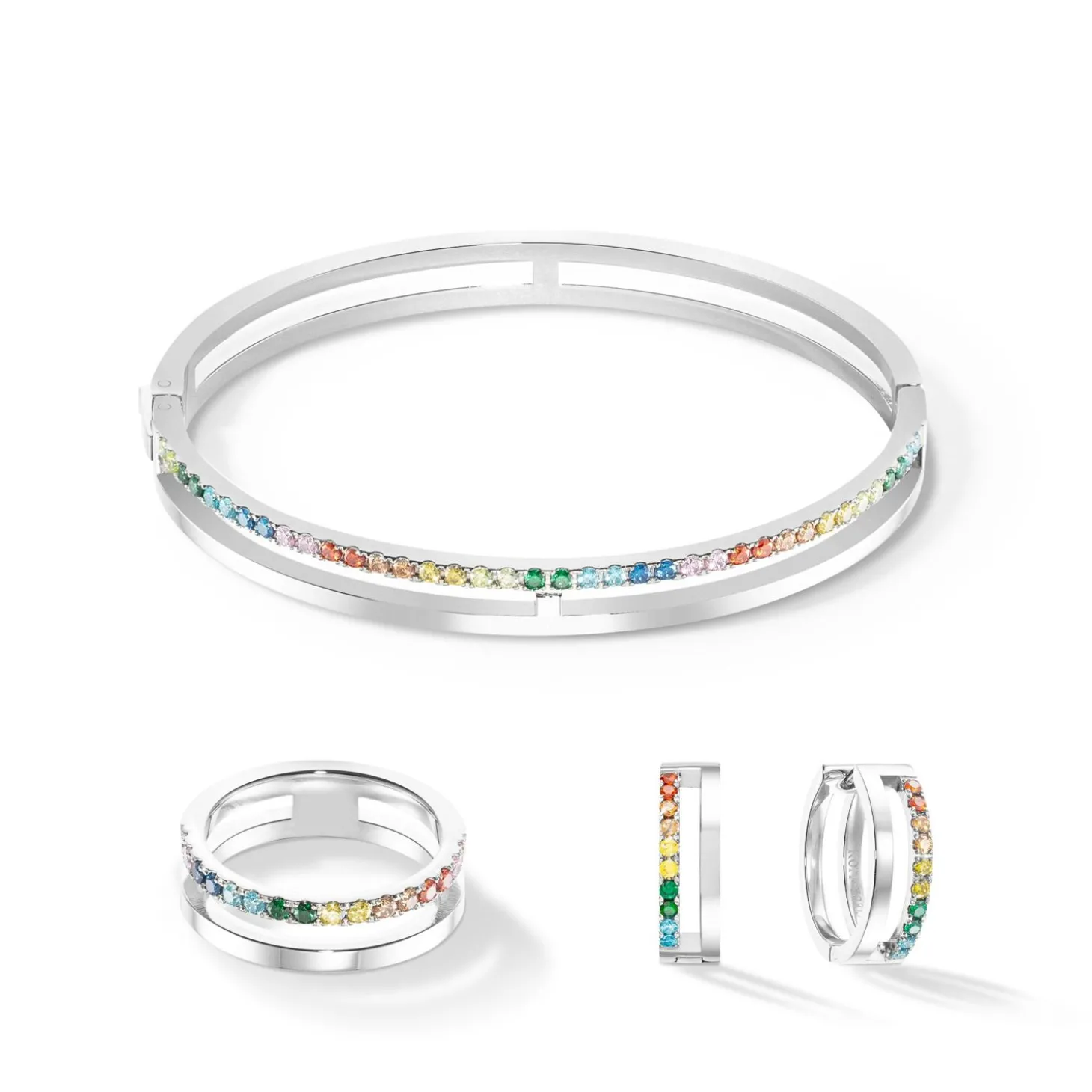 COEUR DE LION Armreifen-Eternal Unity Armreif Silber-Mehrfarbig