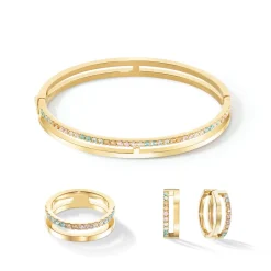 COEUR DE LION Coeur Essentials-Eternal Unity Hoops Silber-Mehrfarbig Pastell