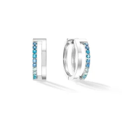 COEUR DE LION Coeur Essentials-Eternal Unity Hoops Silber-Blau