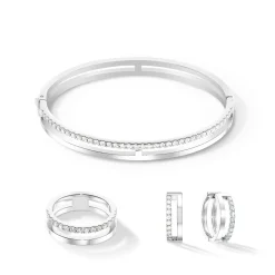 COEUR DE LION Coeur Essentials-Eternal Unity Hoops Silber-Kristall