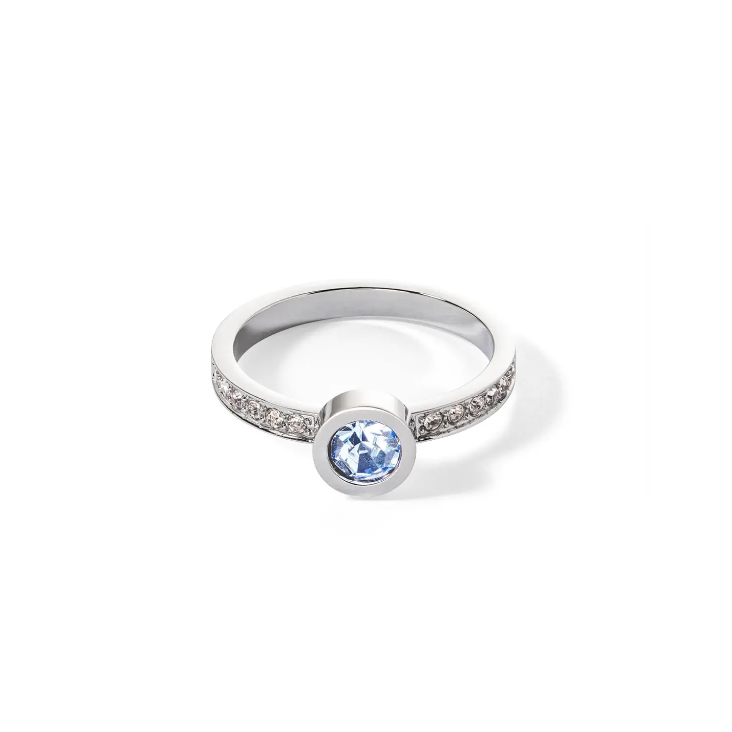 COEUR DE LION Mix&And&Match-Ringe-Funkelnder Punktering Silber Hellblau