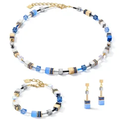 COEUR DE LION Geocube® Armbänder-Geocube® Armband Blau-Gold