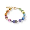 COEUR DE LION Geocube® Mehrfarbig-Geocube® Armband Mehrfarbiges Regenbogengold