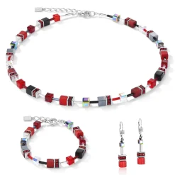 COEUR DE LION Geocube® Tone&In&Tone-Geocube® Armband Rot-Hämatit