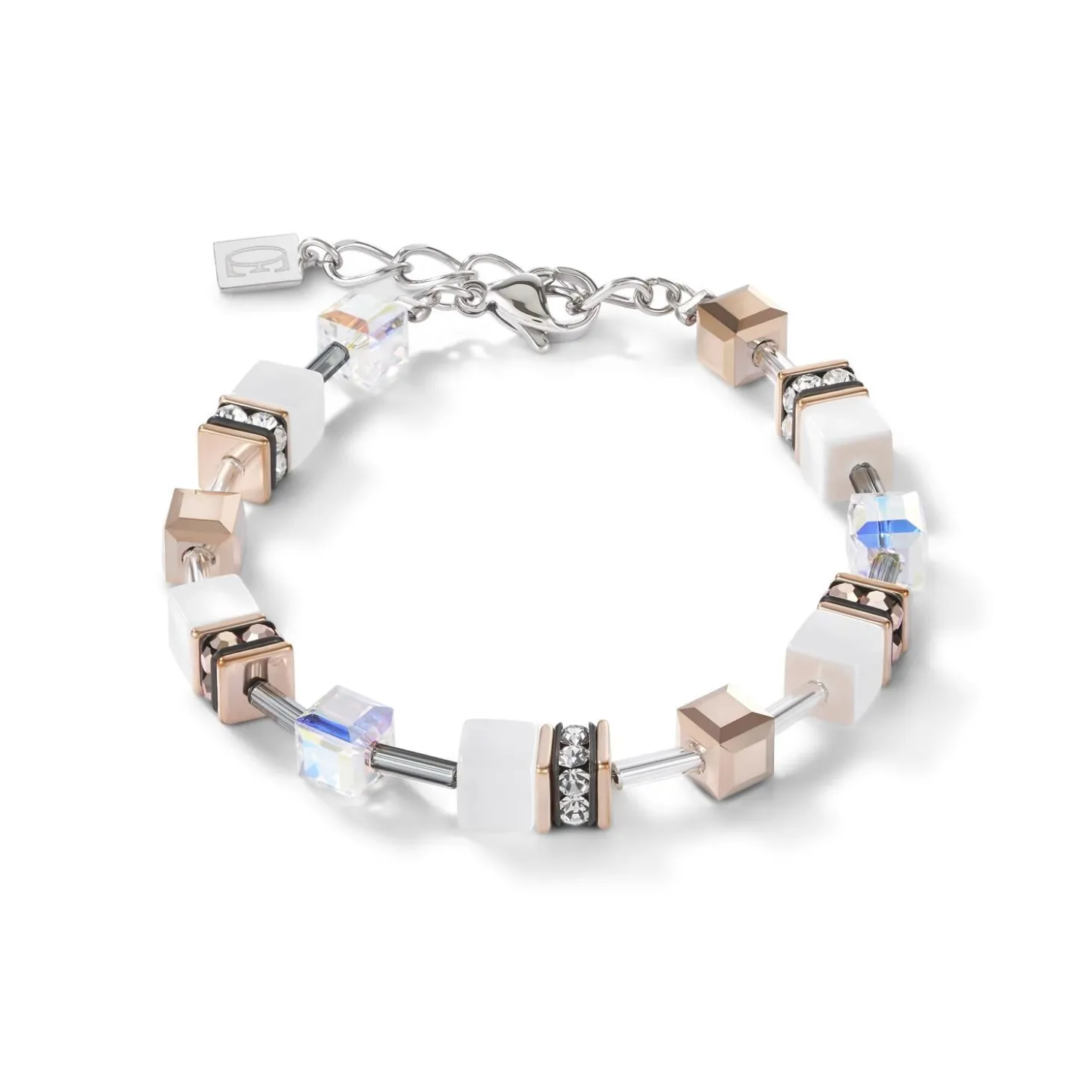 COEUR DE LION Geocube® Tone&In&Tone-Geocube® Armband Weiß