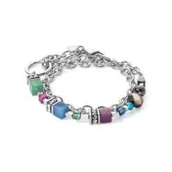 COEUR DE LION Mix&And&Match-Armbänder-Geocube® Fusion Armband Mehrfarbiger Edelstein