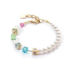 COEUR DE LION Perlenarmbänder-Geocube® Fusion Festliches Armband Mehrfarbig