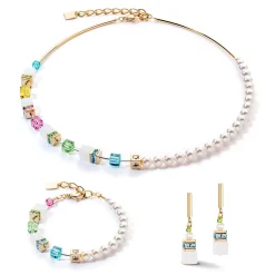 COEUR DE LION Perlenarmbänder-Geocube® Fusion Festliches Armband Mehrfarbig