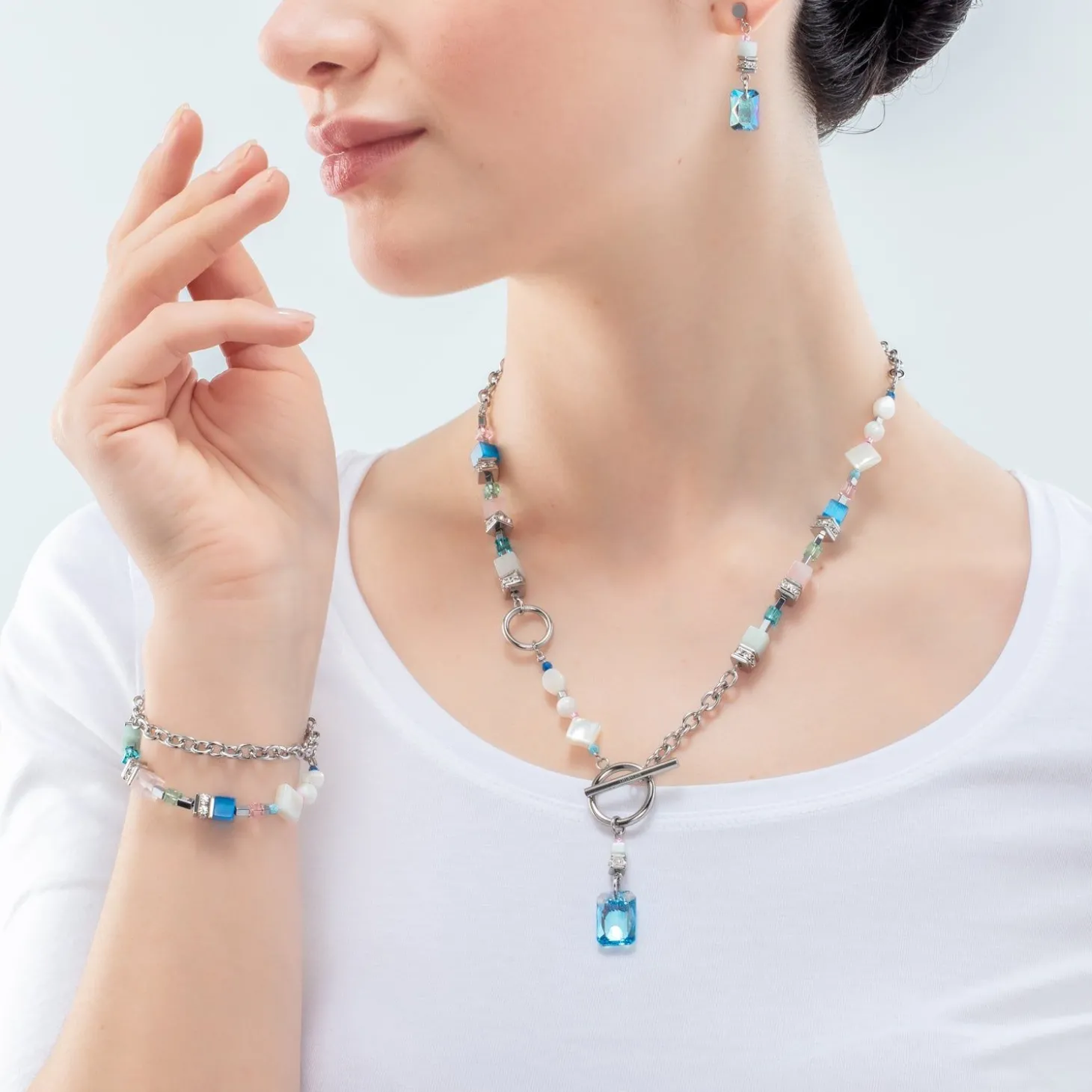 COEUR DE LION Halsketten mit Anhänger-Geocube® Fusion Halskette Morgentau