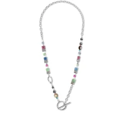 COEUR DE LION Halsketten mit Anhänger-Geocube® Fusion Halskette Mehrfarbiger Edelstein