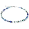 COEUR DE LION Geocube® Halsketten-Geocube® Halskette Blau-Grün