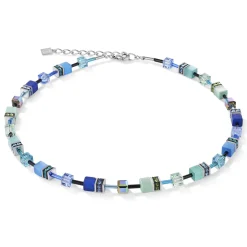 COEUR DE LION Geocube® Tone&In&Tone-Geocube® Halskette Blau-Grün