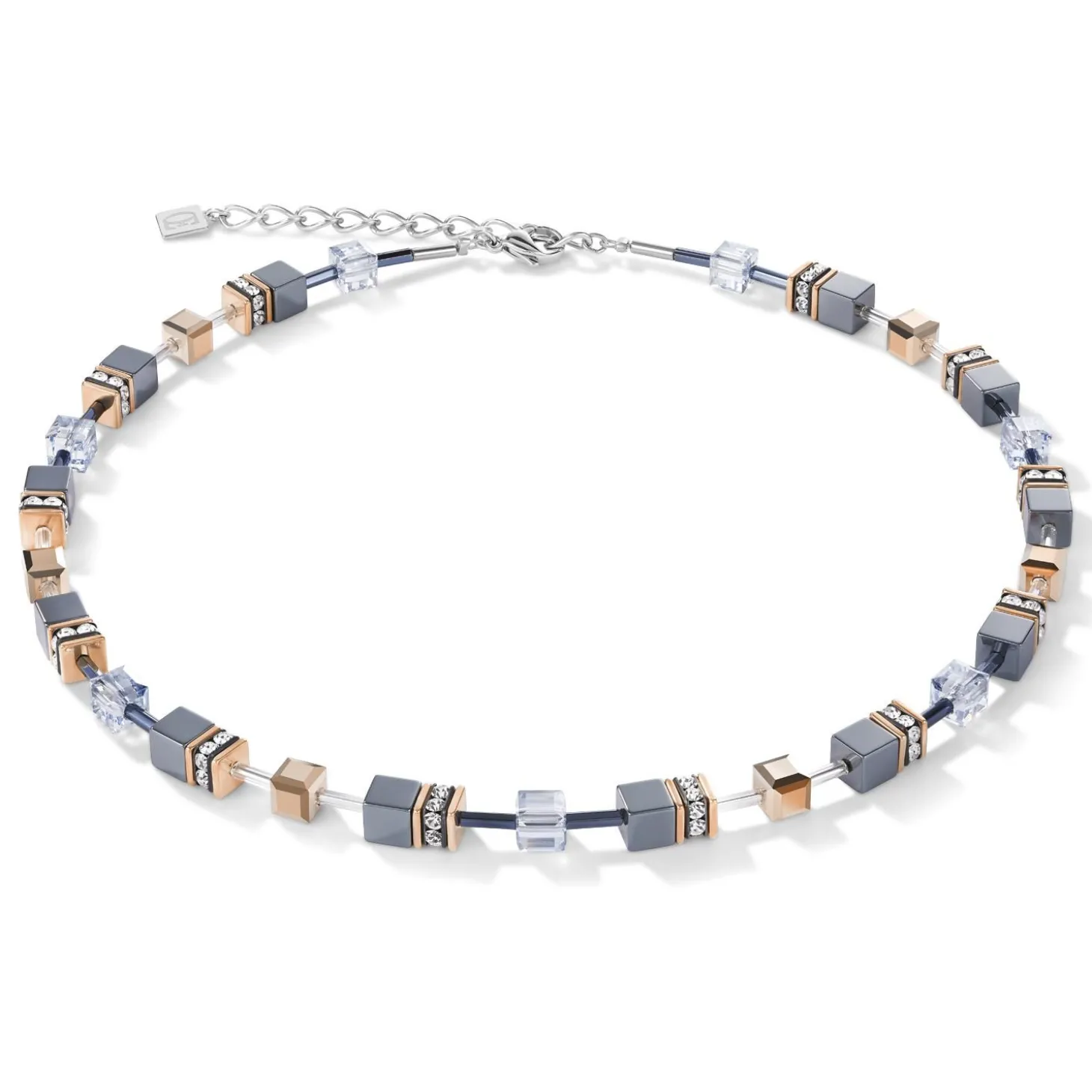 COEUR DE LION Geocube® Tone&In&Tone-Geocube® Halskette Eisblau