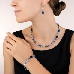 COEUR DE LION Geocube® Halsketten-Geocube® Halskette Kobaltblau