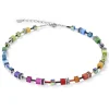 COEUR DE LION Geocube® Halsketten-Geocube® Halskette Mehrfarbiger Regenbogen