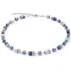 COEUR DE LION Geocube® Tone&In&Tone-Geocube® Halskette Sodalith & Hämatit Blau