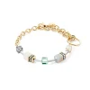 COEUR DE LION Geocube® Echtstein-Geocube® Iconic Boho Armband Gold-Mehrfarbig
