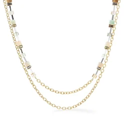 COEUR DE LION Geocube® Mehrfarbig-Geocube® Iconic Boho Halskette Gold-Mehrfarbig