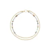 COEUR DE LION Echter Stein-Geocube® Iconic Boho Halskette Gold-Mehrfarbig