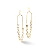 COEUR DE LION Echter Stein-Geocube® Iconic Boho Ohrringe Gold-Mehrfarbig